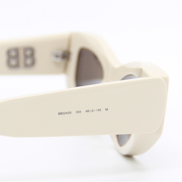 NEW BALENCIAGA BB0243S 003 BEIGE GREY WOMEN CAT EYE SUNGLASSES BALENCIAGA - Picture 10 of 15